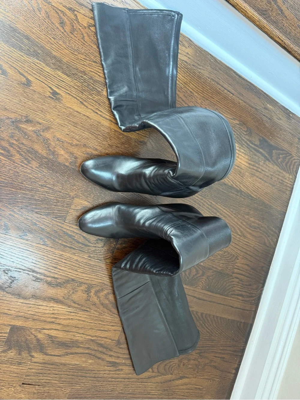 Gianvito Rossi Leather Black Over-the-Knee Block Heel Boots size 40 (10 US)